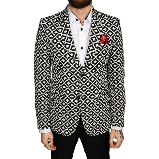 Elie Balleh Men's Black Blazer Jacket Sport Coat