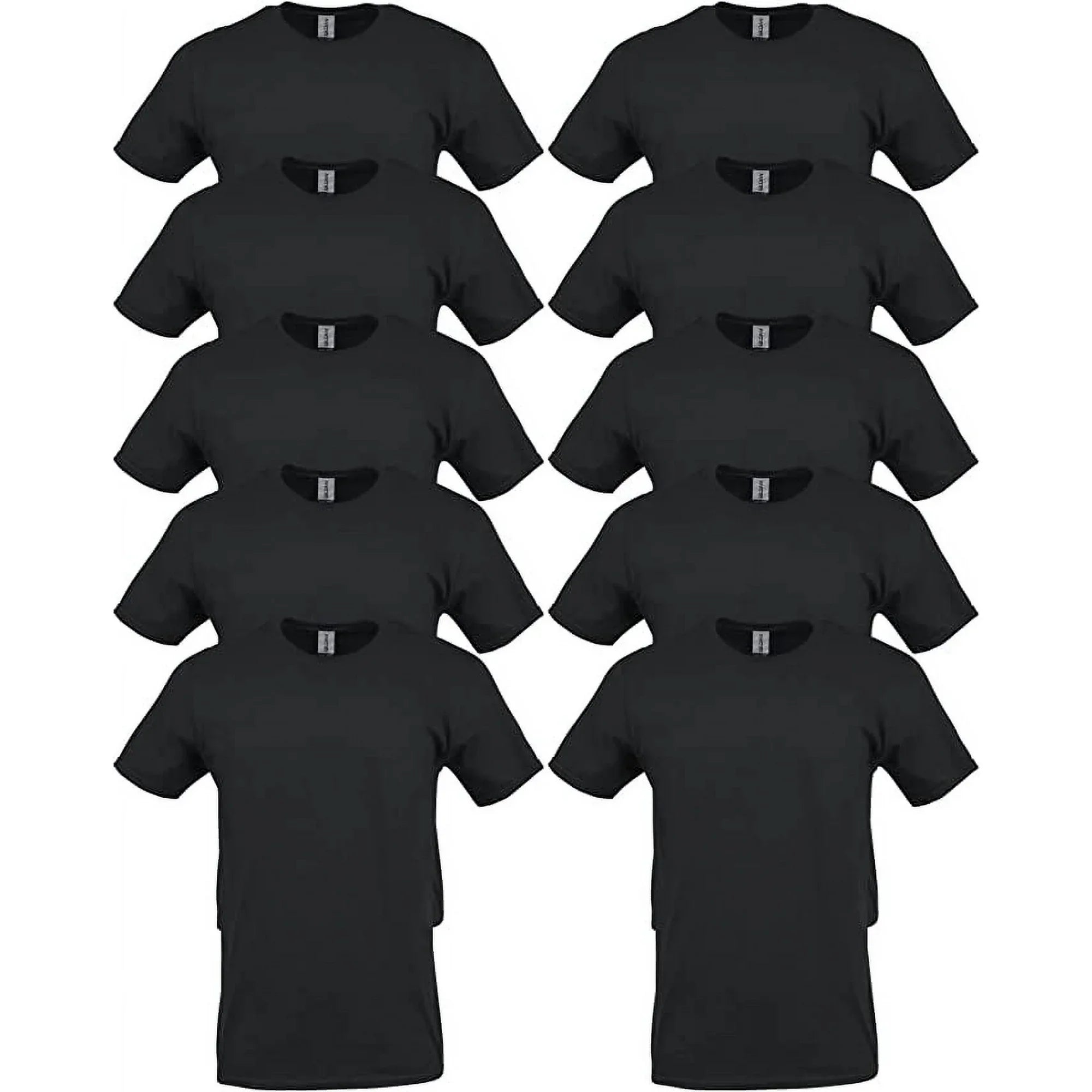 Gildan men's heavy cotton t-shirt, style G5000, 10-pack, Black