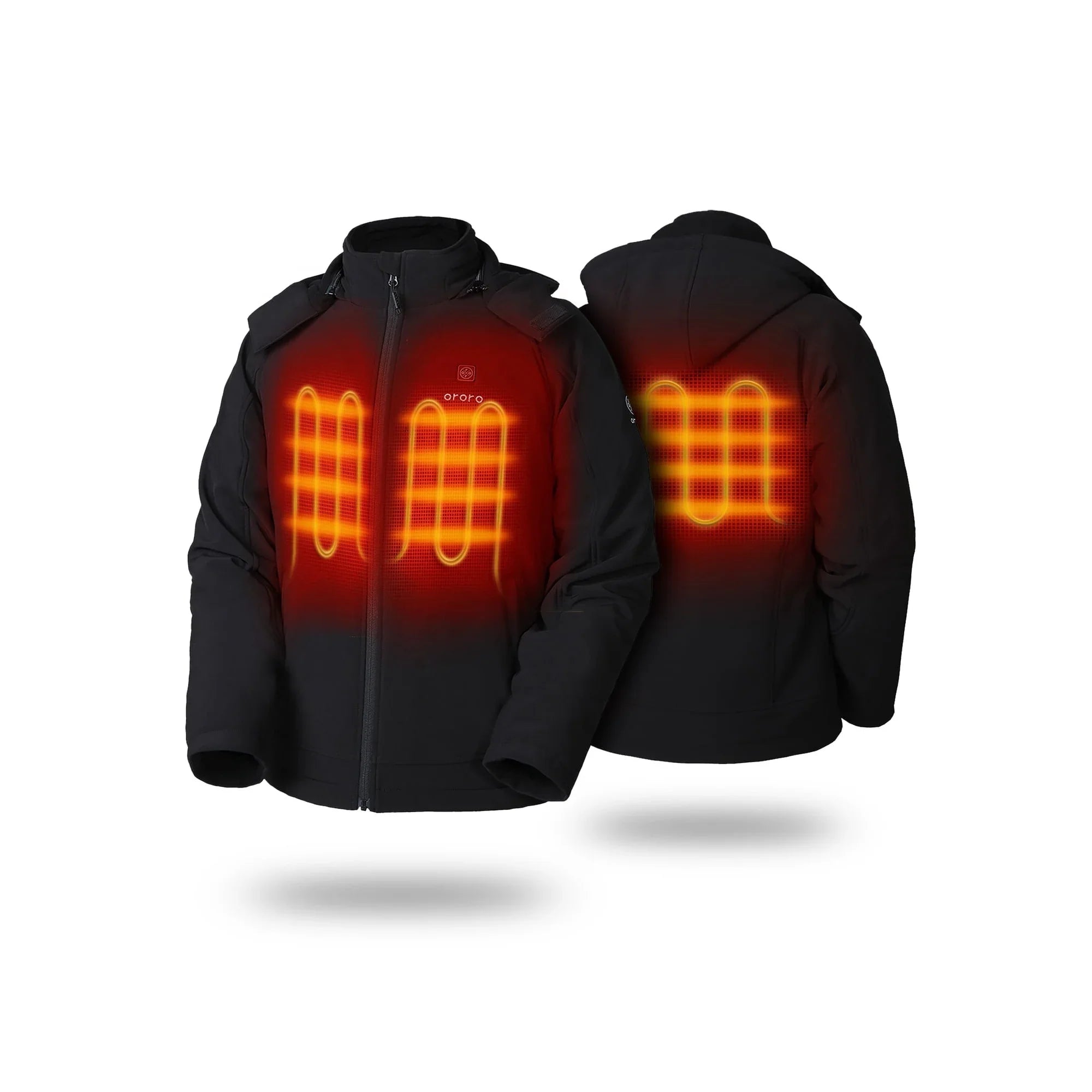 ORORO Men's Heated Jacket with Battery and Detachable Hood