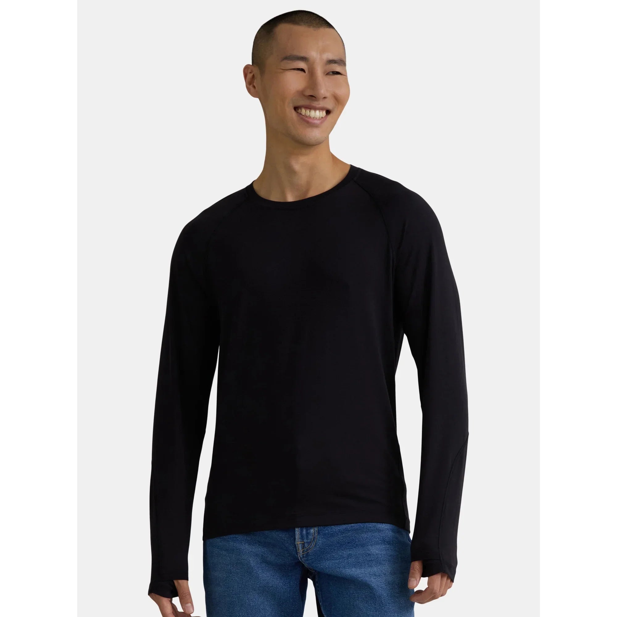 Ozark Trail Men's & Big Men's Merino Wool Blend Long Sleeve Tee