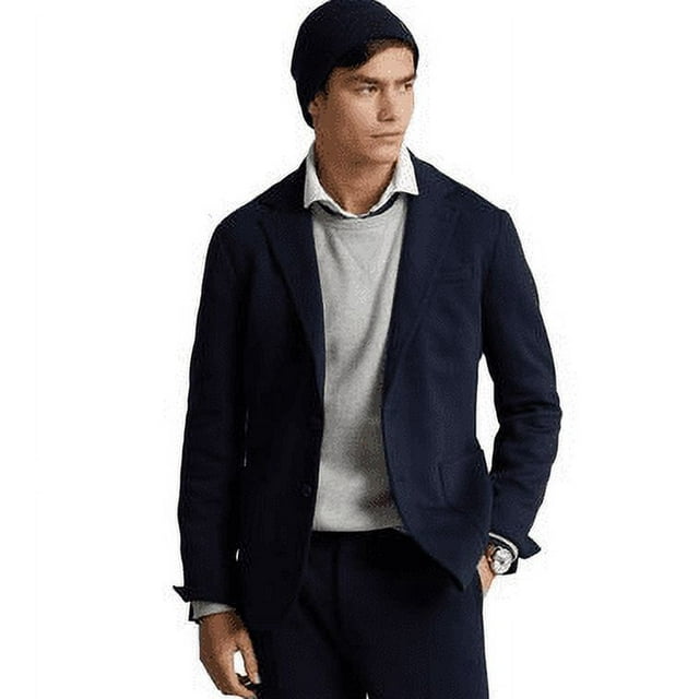 Polo Ralph Lauren Men's Navy Polo Soft Double-Knit Suit Jacket, Large